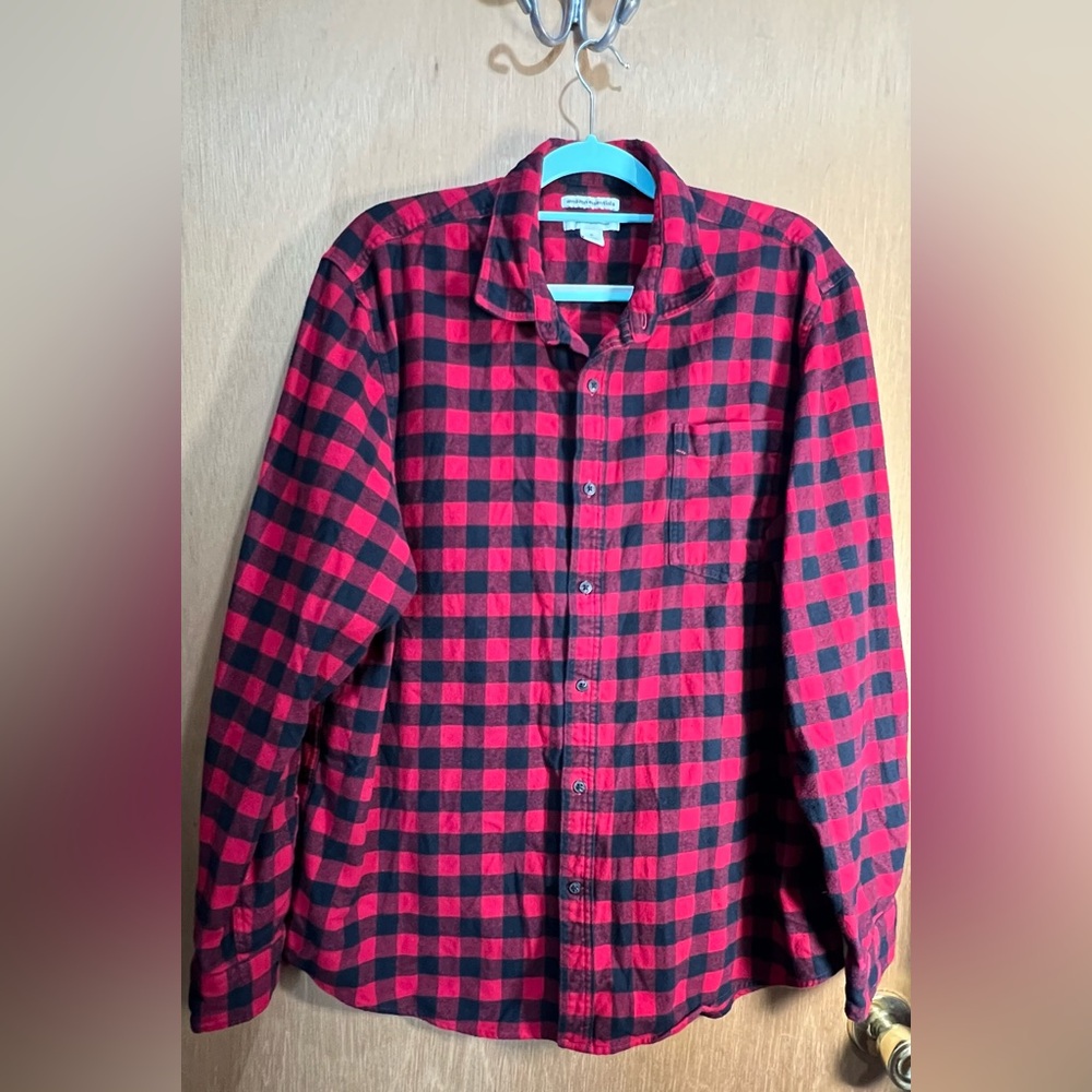 3- Amazon Basics Plaid Shirts size XL